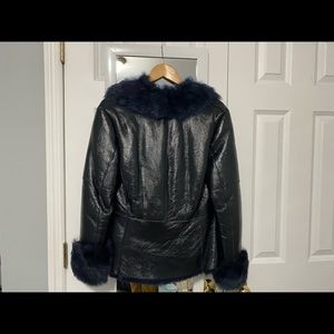 Hugo Boss vintage faux fur jacket. Size 10.